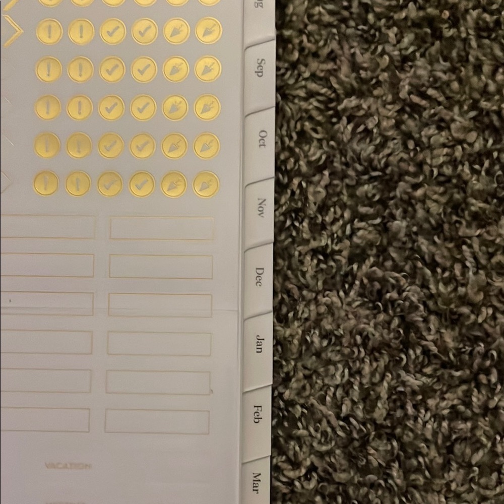 Navy and Gold Home Office Planner - Picture 7 of 9